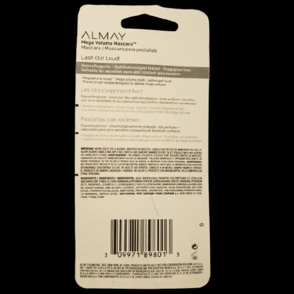 Almay Whole Lotta Lash Mascara Blackest Black 010